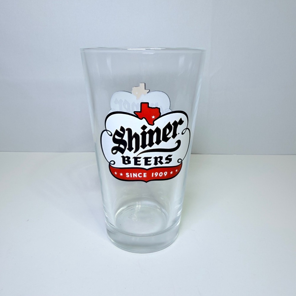 Shiner Beers Pint Glass Texas Spoetzl Brewery Logo Since 1909 Clear Pub Glass